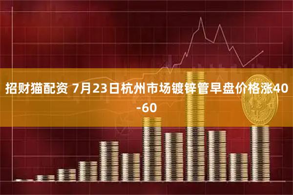 招财猫配资 7月23日杭州市场镀锌管早盘价格涨40-60